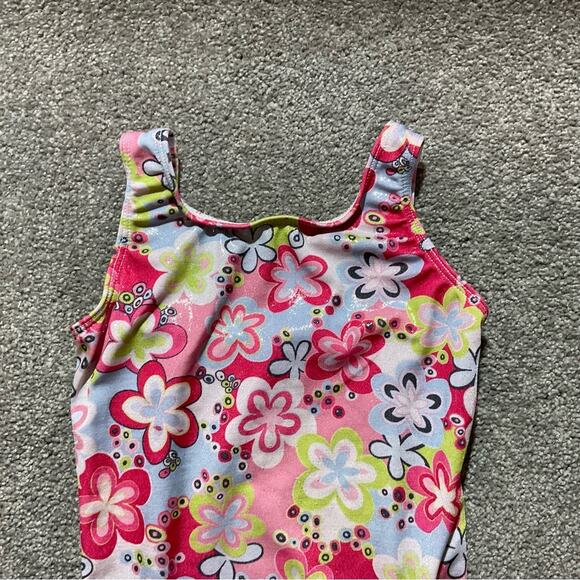 GK Elite Flower Gymnastics Leotard Small - Picture 2 of 6